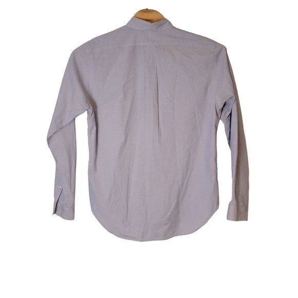 Ralph Lauren Button Down Dress Shirt Size 16.5 Long Sleeve Blue Check - Picture 2 of 5
